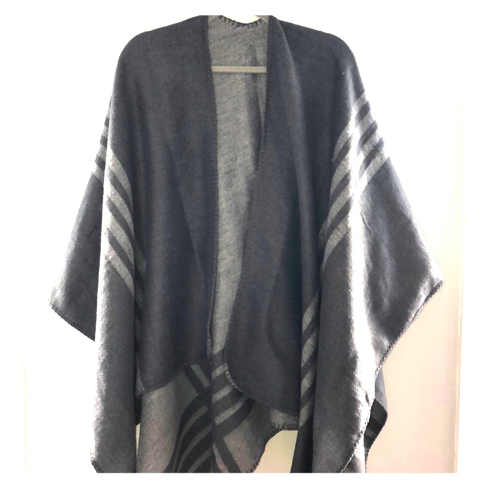 Grey Shawl/ poncho